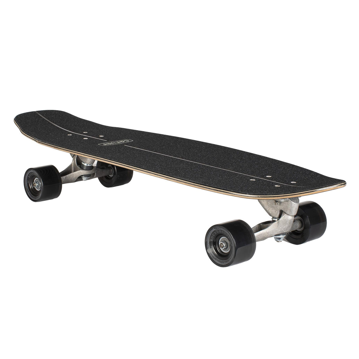 Carver Black Tip Carbon Fiber CX, Gesamtansicht des montierten Surfskates
