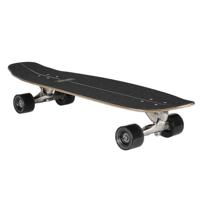 Carver Black Tip Carbon Fiber CX, Gesamtansicht des montierten Surfskates