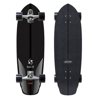 Carver Black Tip Carbon Fiber 32,5 Zoll C7, Ober- und Unterseite des Decks