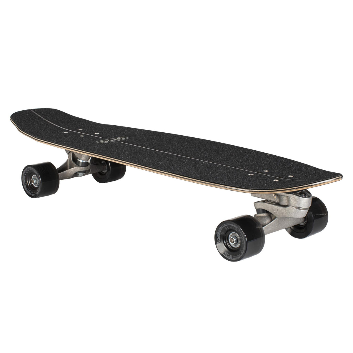 Carver Black Tip Carbon Fiber C7, Gesamtansicht des montierten Surfskates