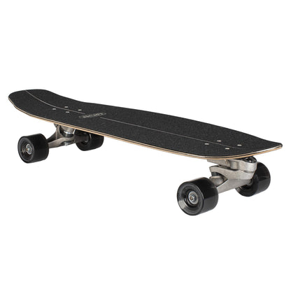 Carver Black Tip Carbon Fiber C7, Gesamtansicht des montierten Surfskates