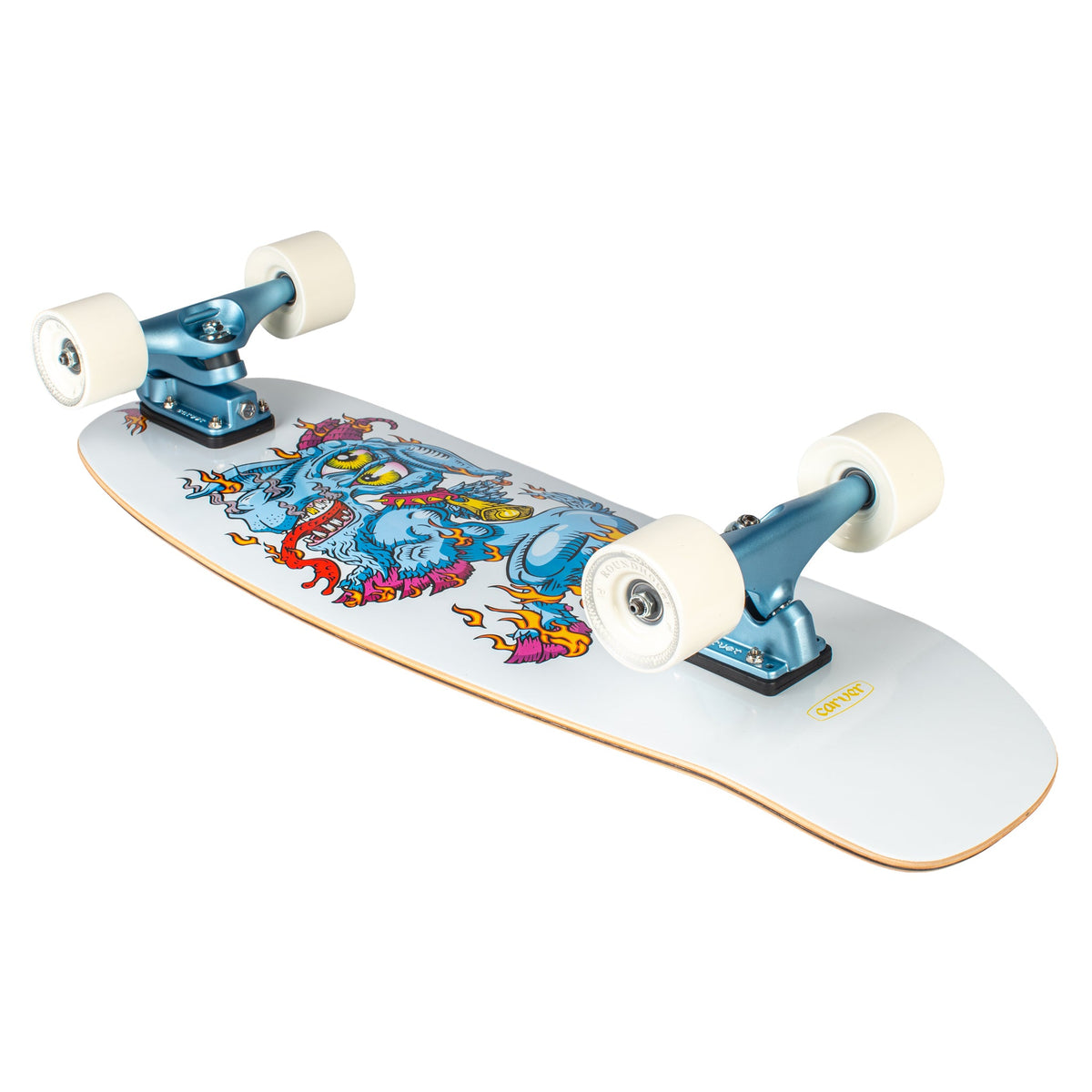 Unterseite des Decks Carver Yago Fire Goat C7, zweiter Blickwinkel