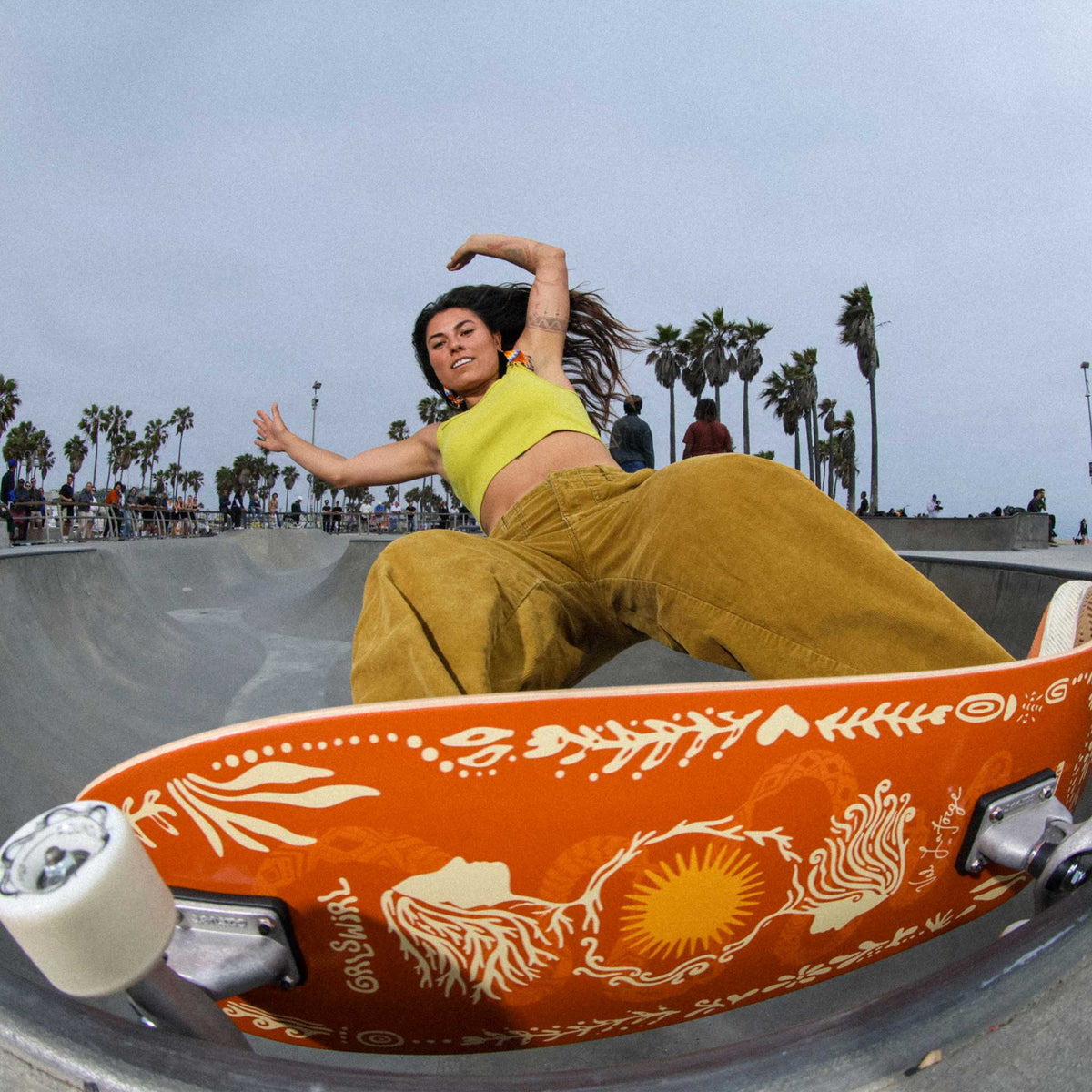 Surfskate complet Surfskate Carver GRLSWIRL Sunflower