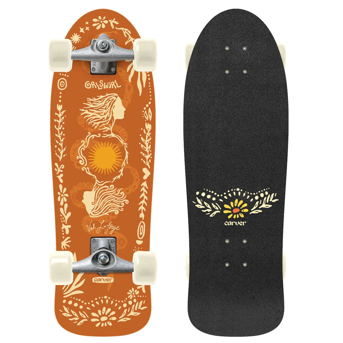 Complete surfskate Carver GRLSWIRL Val Laforge Sunflower