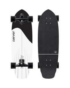 Surfskate CARVER BLACK TIP V2 Dura-Fusion laminate - C8