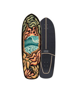 Deck Surfskate Carver Psychedelic Sunset avec grip 32"
