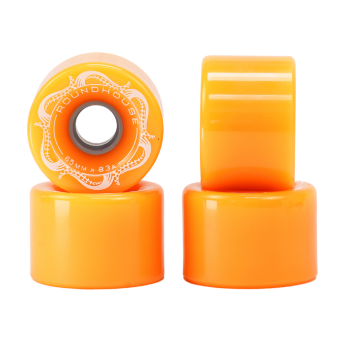 CARVER WHEELS ROUNDHOUSE SLICK 65MM/83A - Couleur - Orange Glo