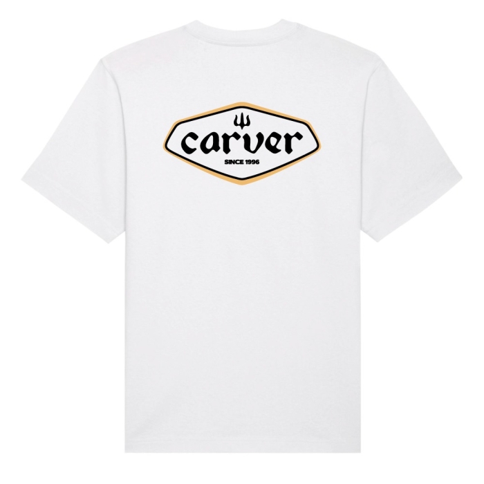 CARVER Textile T Shirt 90's Logo White M