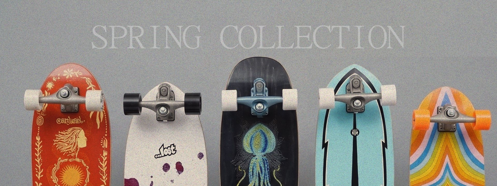 Collection printemps 2026 — planches Carver Surfskate